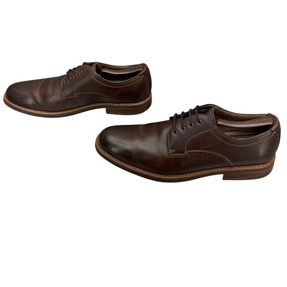 Joseph Abboud Brown Leather Lace Up Oxford Shoe Men 9.5 - Picture 3 of 8